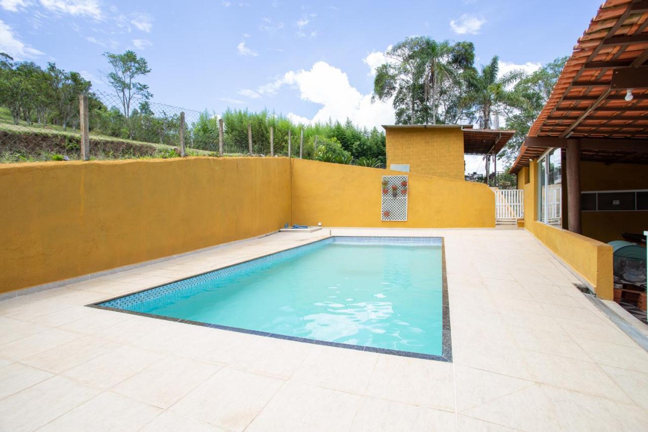 Chacara C Piscina Churrasqueira E Wi-Fi Em Ibiúna Extérieur photo